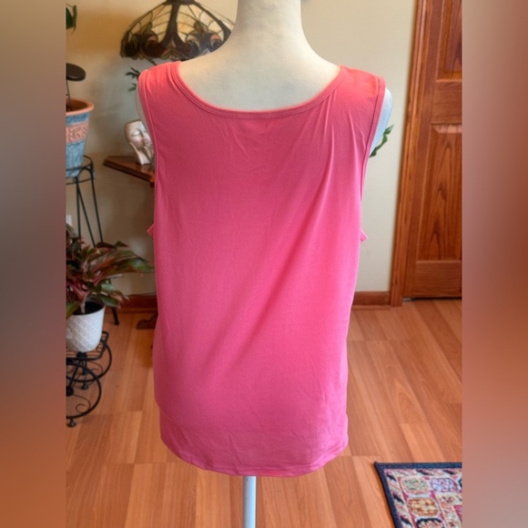 Women Dark Pink Tank Top Cami Undershirt Wide Strap Summer Medium Stretch 2xl - Picture 2 of 9